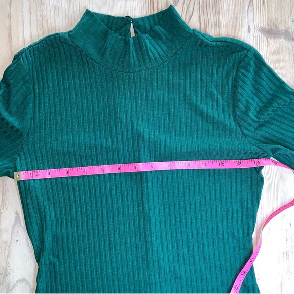 NWOT Venus Ribbed Mock Neck Midi Body Con Dress - Picture 10 of 12